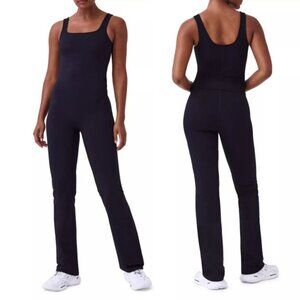 Spanx Booty Boost Easy Access Flare Jumpsuit Size XL P Bodysuit Pull On Slimming